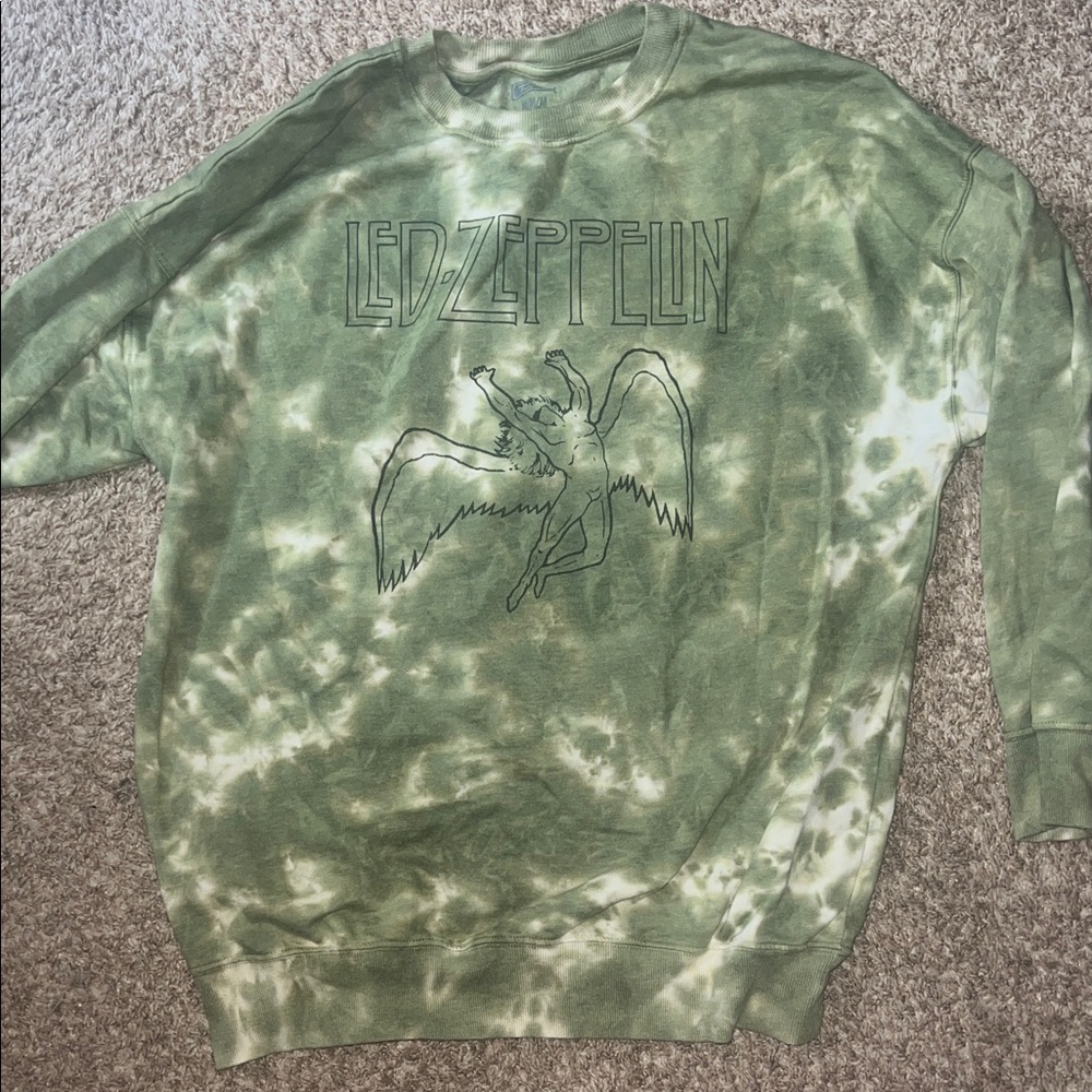 Green Tie-Dye Sweater